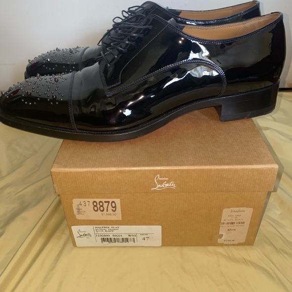 Christian Louboutin Black Patent Oxford Shoes main image 9